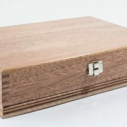 Best Sale 🎁 American Chest Co. Rustic, Mahogany Stainless Flatware Chest, Divided Compartments, Made In USA ✔️