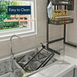 Best deal 🛒 Cozy CozyBlock Stainless Steel Black 3 Tier Spices Rack, All In One Kitchen Space Saver 🎉 -YBM Sales Store 054101470ecee3ea 9206 w800 h800 b0 p0