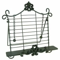 Budget ✨ Zeckos Rustic Metal Fleur De Lis Cookbook Holder Easel Stand 😍