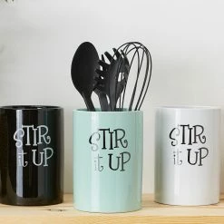 Coupon 🧨 Design Imports DII White Stir It Up Ceramic Utensil Holder 😍 -YBM Sales Store 13a15b3c0125844b 7697 w800 h800 b0 p0