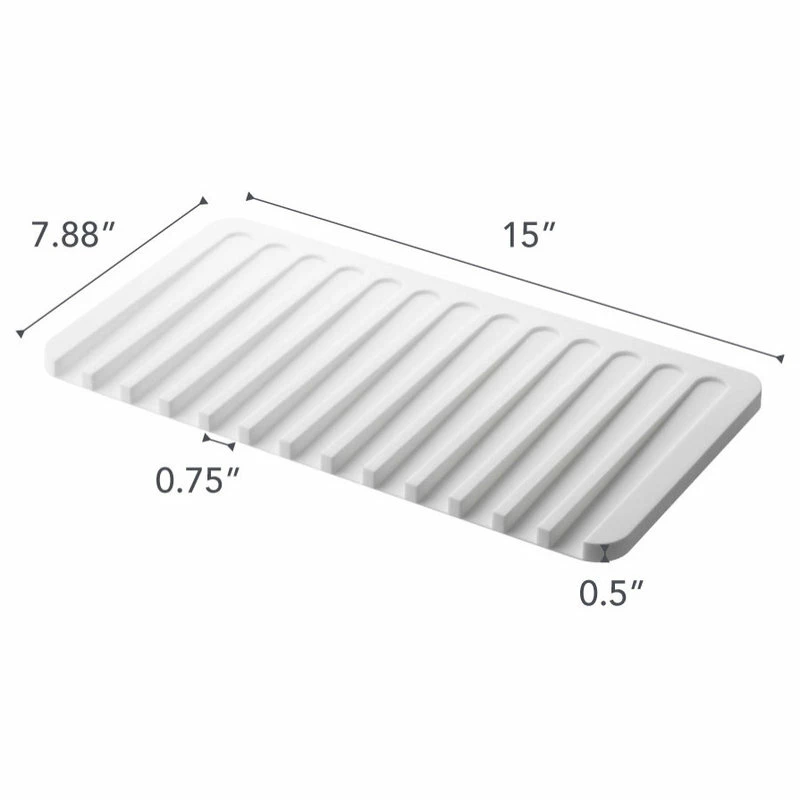 Buy ✔️ Yamazaki Home Dish Drainer Tray, Silicone, White ❤️ 4 Buy ✔️ Yamazaki Home Dish Drainer Tray, Silicone, White ❤️ - Image 4