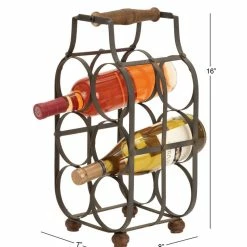 Outlet 🌟 Brimfield & May Rustic Black Metal Wine Rack 63342 🎁 -YBM Sales Store 1b815a4c005231d8 8072 w800 h800 b0 p0