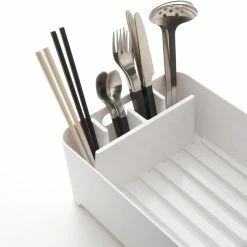 Hot Sale 🔔 Yamazaki Home Dish Rack, Plastic, Holds 11 Lbs, Utensil Holder, White ✨ -YBM Sales Store 22c1751b025ad7c3 2590 w800 h800 b0 p0