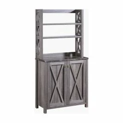 Best reviews of 🔔 Furniture Of America E-Commerce By Enitial Lab Furniture Of America Schuetz Rustic Wood Multi-Storage Kitchen Cabinet In Gray 🧨