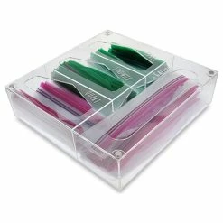 Outlet 🎉 Vandue Corporation OnDisplay Luxe Acrylic Kitchen Drawer Zip Food Storage Bag Organizer - Food Bag ✨