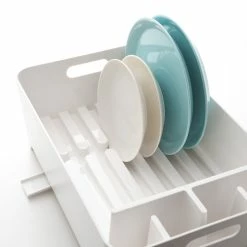 Hot Sale 🔔 Yamazaki Home Dish Rack, Plastic, Holds 11 Lbs, Utensil Holder, White ✨ -YBM Sales Store 2a910ba6025ad7c4 2590 w800 h800 b0 p0
