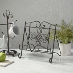 Brand new 🛒 Tripar International, Inc. Brown Swirls Metal Cookbook Stand 🔔 -YBM Sales Store 2c91457c0197eb0c 6847 w800 h800 b0 p0