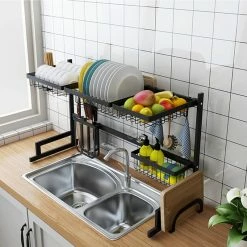 Buy 🛒 Cozy CozyBlock 37.4" Stainless Steel Black Dish Drying Rack Over Kitchen Sink (Sinks < 36.5") ✨ 8 Buy 🛒 Cozy CozyBlock 37.4" Stainless Steel Black Dish Drying Rack Over Kitchen Sink (Sinks < 36.5") ✨ -YBM Sales Store 34d16c2c0d4dacff 4143 w800 h800 b0 p0