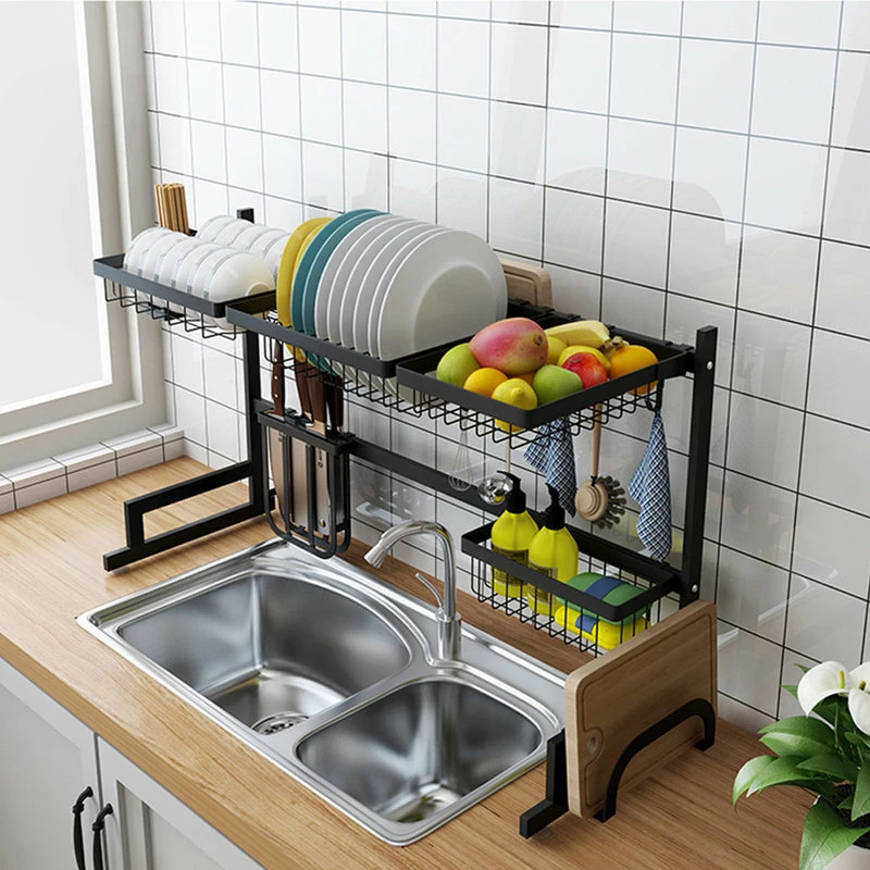 Buy 🛒 Cozy CozyBlock 37.4" Stainless Steel Black Dish Drying Rack Over Kitchen Sink (Sinks < 36.5") ✨ 4 Buy 🛒 Cozy CozyBlock 37.4" Stainless Steel Black Dish Drying Rack Over Kitchen Sink (Sinks < 36.5") ✨ - Image 4