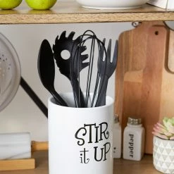 Coupon 🧨 Design Imports DII White Stir It Up Ceramic Utensil Holder 😍 -YBM Sales Store 3551d0b201258439 7697 w800 h800 b0 p0
