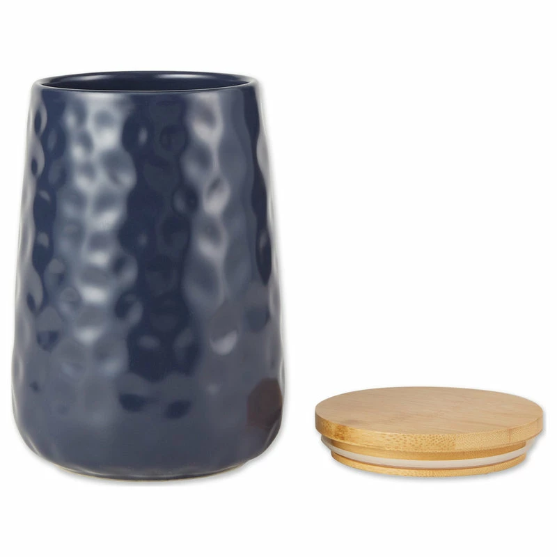 Coupon ๐ Design Imports Indigo Blue Matte Dimple Texture Ceramic Canister (Set Of 2) ๐ 2 Coupon ๐ Design Imports Indigo Blue Matte Dimple Texture Ceramic Canister (Set Of 2) ๐ - Image 2