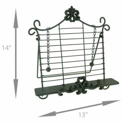 Budget ✨ Zeckos Rustic Metal Fleur De Lis Cookbook Holder Easel Stand 😍 -YBM Sales Store 3af16d990cae55f4 4594 w800 h800 b1 p0