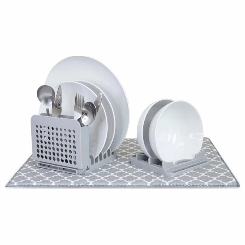 Outlet ✔️ Grand Fusion Dish Drying Rack And Microfiber Mat 20" X 15.5" 🔥 1 Outlet ✔️ Grand Fusion Dish Drying Rack And Microfiber Mat 20" X 15.5" 🔥