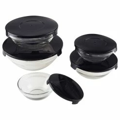 Best reviews of ❤️ Glass Bowl Set 10 Pieces With Lids By Chef Buddy, Black 🌟 -YBM Sales Store 4011a71008c029ce 3550 w800 h800 b1 p0