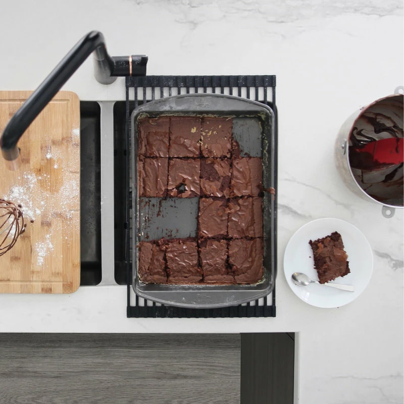 Budget 🎉 Stylish 20" Over The Sink Roll-Up Dish Drying Rack, Black 🔥 12 Budget 🎉 Stylish 20" Over The Sink Roll-Up Dish Drying Rack, Black 🔥 - Image 12