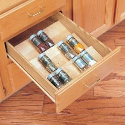 Top 10 👍 Rev-A-Shelf 4SDI-18 4SDI Series 16"W Spice Drawer Insert For Up - Natural Wood 👍