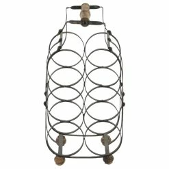Outlet 🌟 Brimfield & May Rustic Black Metal Wine Rack 63342 🎁 -YBM Sales Store 46217d2d005231d6 8072 w800 h800 b1 p0