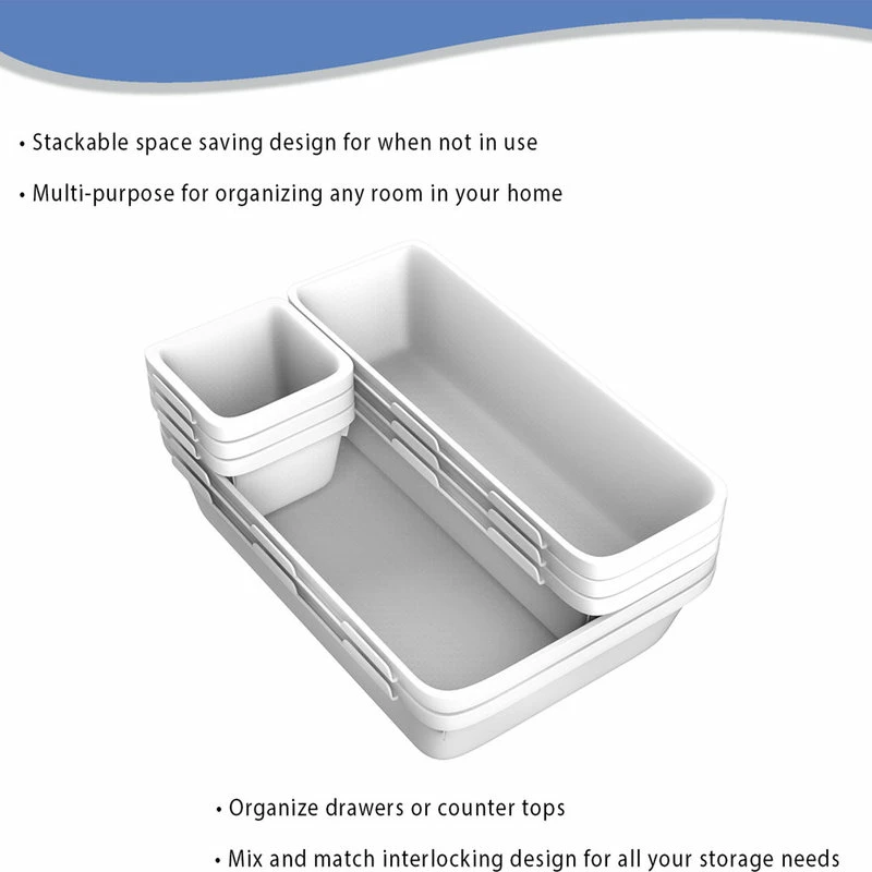 Hot Sale ✨ Lavish Home 8-Piece Plastic Stackable Modular Drawer Organizer ✨ 4 Hot Sale ✨ Lavish Home 8-Piece Plastic Stackable Modular Drawer Organizer ✨ - Image 4