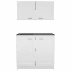 Discount ❤️ DEPOT ESHOP LLC Agate Cabinet Set, White ⭐