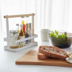 Wholesale 🌟 Yamazaki Home Tabletop Storage Caddy, Steel And Wood, Holds 4.4 Lbs ⭐ -YBM Sales Store 61e11c61025adae8 2588 w800 h800 b0 p0