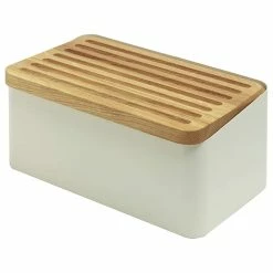 New 🧨 Legnoart Crispy White Bread Bin With Double Functioning Lid 🔥