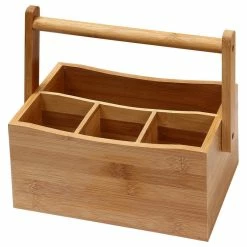 Best Sale 🎁 YBM Home & Kitchen Bamboo 4 Compartment Utensil Flatware Cutlery Caddy Holder 😀 -YBM Sales Store 6dc1f7e80c618e43 0629 w800 h800 b1 p0