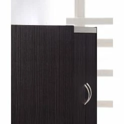 Promo 👍 Hodedah Import Inc. 4-Door Pantry, Chocolate/Gray 🧨 -YBM Sales Store 72e1215609a9ca1e 0291 w800 h800 b0 p0