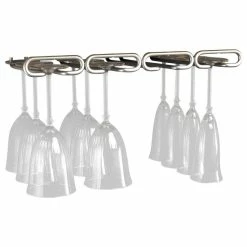 Wholesale 🥰 11" Under Cabinet Quad Stemware Holder Satin Nickel Rev-A-Shelf 3450-11SN 🤩