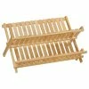 Brand new 👏 Cortesi Home Rella Bamboo Folding Dish Rack For Drying And Storage 😉