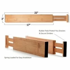 Outlet ⭐ Cortesi Home Traci Bamboo Spring Loaded Adjustable Drawer Dividers, Set Of 4 😍 5 Outlet ⭐ Cortesi Home Traci Bamboo Spring Loaded Adjustable Drawer Dividers, Set Of 4 😍 -YBM Sales Store 77115fa80b3164bc 4375 w800 h800 b1 p0