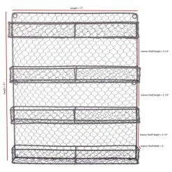 Discount 🔔 Design Imports Vintage Grey 4 Tier Chicken Wire Spice Rack ✨ -YBM Sales Store 7a41b8440ddd7a66 7060 w800 h800 b1 p0