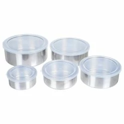 Flash Sale 😉 Chef Buddy 5-Piece Stainless Steel Bowl Set With Lids 😉