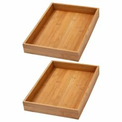 Outlet 🛒 Ybm Home Inc. YBM Home Kitchen Drawer Organizer Storage Box, Set Of 2, 10"x14"x2" 🤩