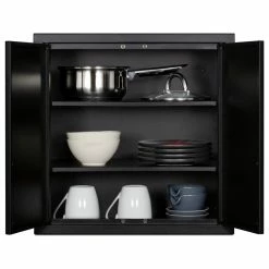 Buy ⭐ Summit Lamp Corp. Summit CAB18TALL 18"W X 18"H Double Door Base Cabinet - Black 😍 -YBM Sales Store 9d4170b1025e0470 3566 w800 h800 b1 p0