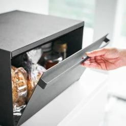 Discount ✔️ Yamazaki Home Bread Box, Steel, Holds 22.2 Lbs, Black 😉 -YBM Sales Store a70107d2025ad6ac 2625 w800 h800 b0 p0