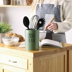 Best Sale 👍 Design Imports DII Artichoke Green Stir It Up Ceramic Utensil Holder 🌟 -YBM Sales Store a8a13ab301258a51 7750 w800 h800 b0 p0