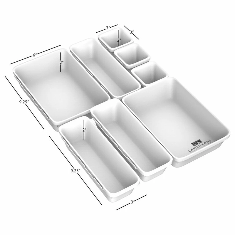 Hot Sale ✨ Lavish Home 8-Piece Plastic Stackable Modular Drawer Organizer ✨ 3 Hot Sale ✨ Lavish Home 8-Piece Plastic Stackable Modular Drawer Organizer ✨ - Image 3