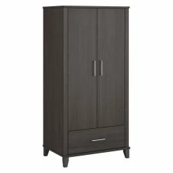 Best Sale 🛒 Bush Business Furniture Somerset Tall Kitchen Pantry Cabinet In Storm Gray - Engineered Wood ✨