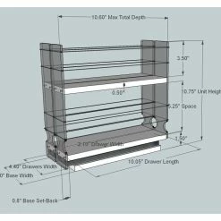 Coupon 👏 Vertical Spice 22x2x11 Spice Rack Drawer, Cream 😍 -YBM Sales Store b481b9630a909220 4101 w800 h800 b0 p0