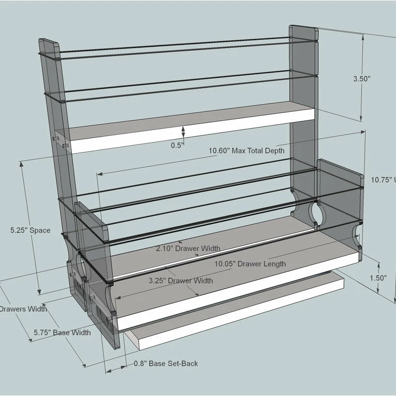 Best Pirce ✨ Vertical Spice 23x2x11 Combo Drawers, Cream 😀 5 Best Pirce ✨ Vertical Spice 23x2x11 Combo Drawers, Cream 😀 - Image 5
