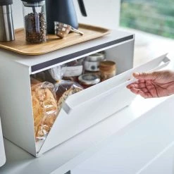 Flash Sale 👏 Yamazaki Home Bread Box, Steel, Holds 22.2 Lbs, White 👏 -YBM Sales Store c901735b025ad56e 2697 w800 h800 b0 p0
