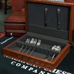 Brand new 🎁 American Chest Co Traditions Flatware Chest, Solid American Hardwood With Anti-Tarnish Lining, Her ✨ -YBM Sales Store ca7171c909359120 1045 w800 h800 b0 p0