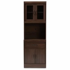 Best Pirce ⌛ Baxton Studio Laurana Dark Walnut Kitchen Cabinet And Hutch 🎉 -YBM Sales Store dd3197fa0b294c26 1235 w800 h800 b1 p0