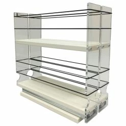 Coupon 👏 Vertical Spice 22x2x11 Spice Rack Drawer, Cream 😍