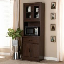 Best Pirce ⌛ Baxton Studio Laurana Dark Walnut Kitchen Cabinet And Hutch 🎉 -YBM Sales Store f581b8c00b294c28 1235 w800 h800 b0 p0