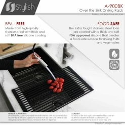 Budget 🎉 Stylish 20" Over The Sink Roll-Up Dish Drying Rack, Black 🔥 16 Budget 🎉 Stylish 20" Over The Sink Roll-Up Dish Drying Rack, Black 🔥 -YBM Sales Store f78161fb01264282 8932 w800 h800 b0 p0