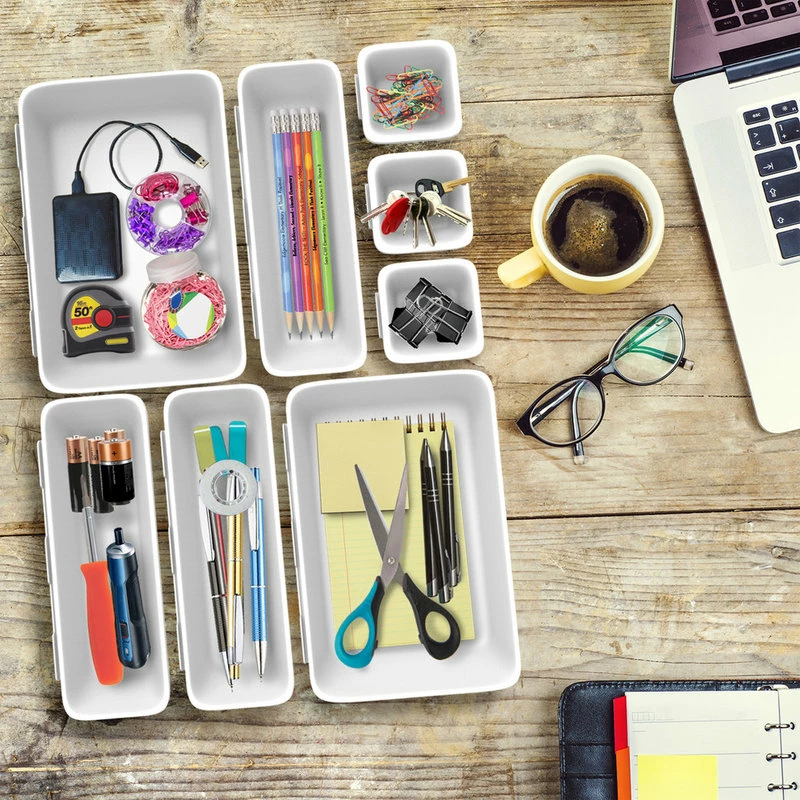 Hot Sale ✨ Lavish Home 8-Piece Plastic Stackable Modular Drawer Organizer ✨ 2 Hot Sale ✨ Lavish Home 8-Piece Plastic Stackable Modular Drawer Organizer ✨ - Image 2