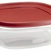 Hot Sale ❤️ Rubbermaid 9 Cup Square Chili Red Easy Find Container 🤩