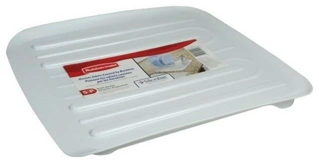 Outlet 🎉 Rubbermaid Dish Drainer Tray,1.3"x14.2"x14.8",White 👍 1 Outlet 🎉 Rubbermaid Dish Drainer Tray,1.3"x14.2"x14.8",White 👍