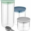 Discount 🥰 BergHOFF International Inc. Leo Glass Food Container Set Green, Blue, Gray 😉